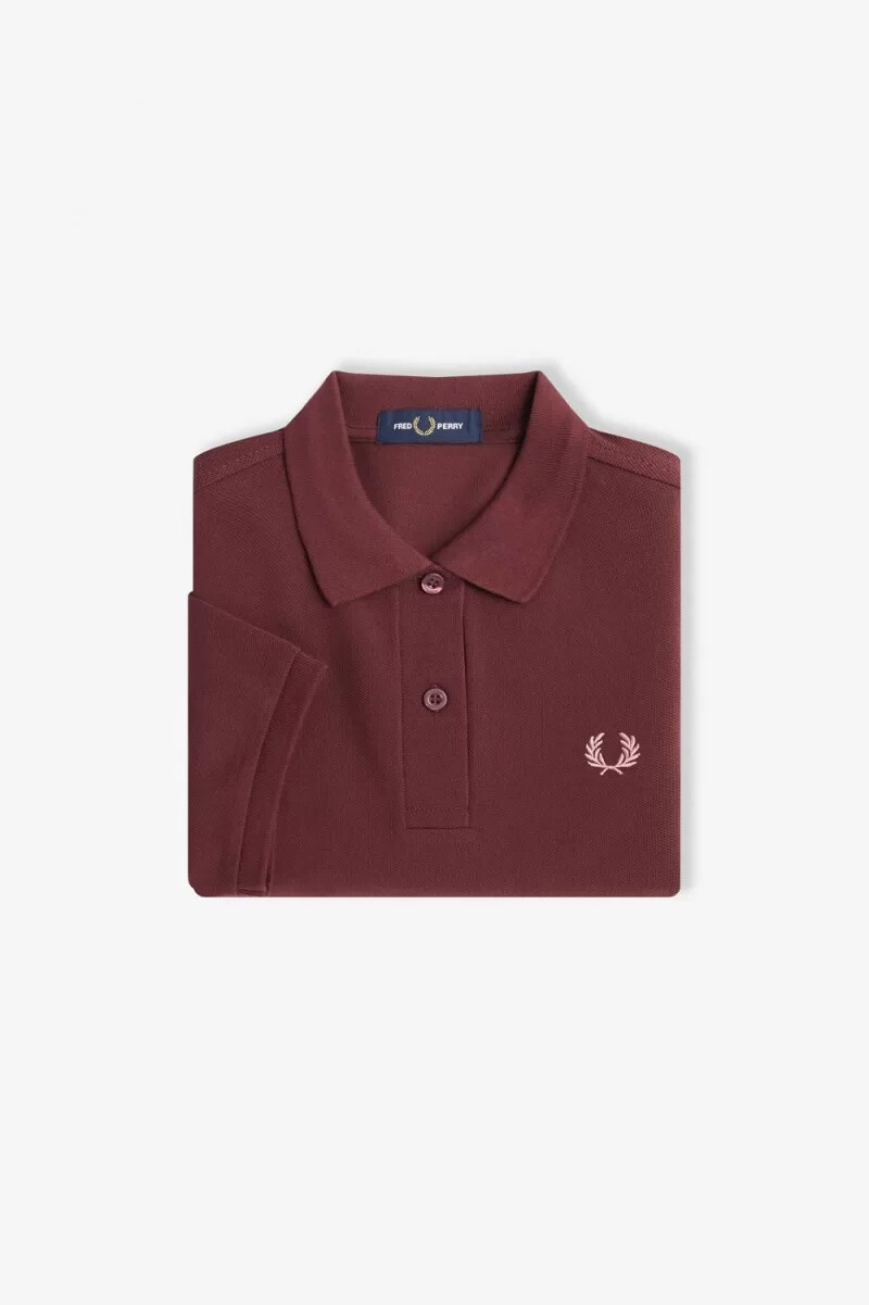fred perry g6000 womens shirt oxblood dusty rose pink