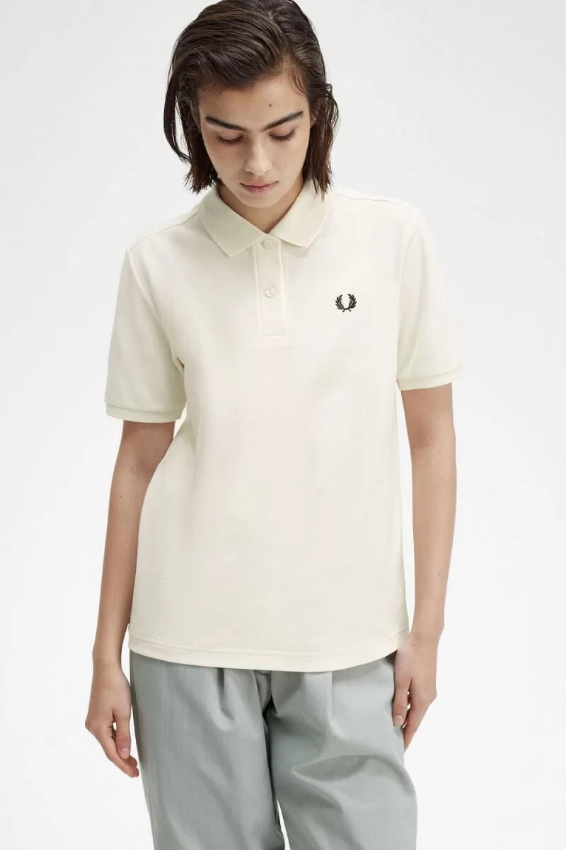 fred perry g6000 womens shirt beige black