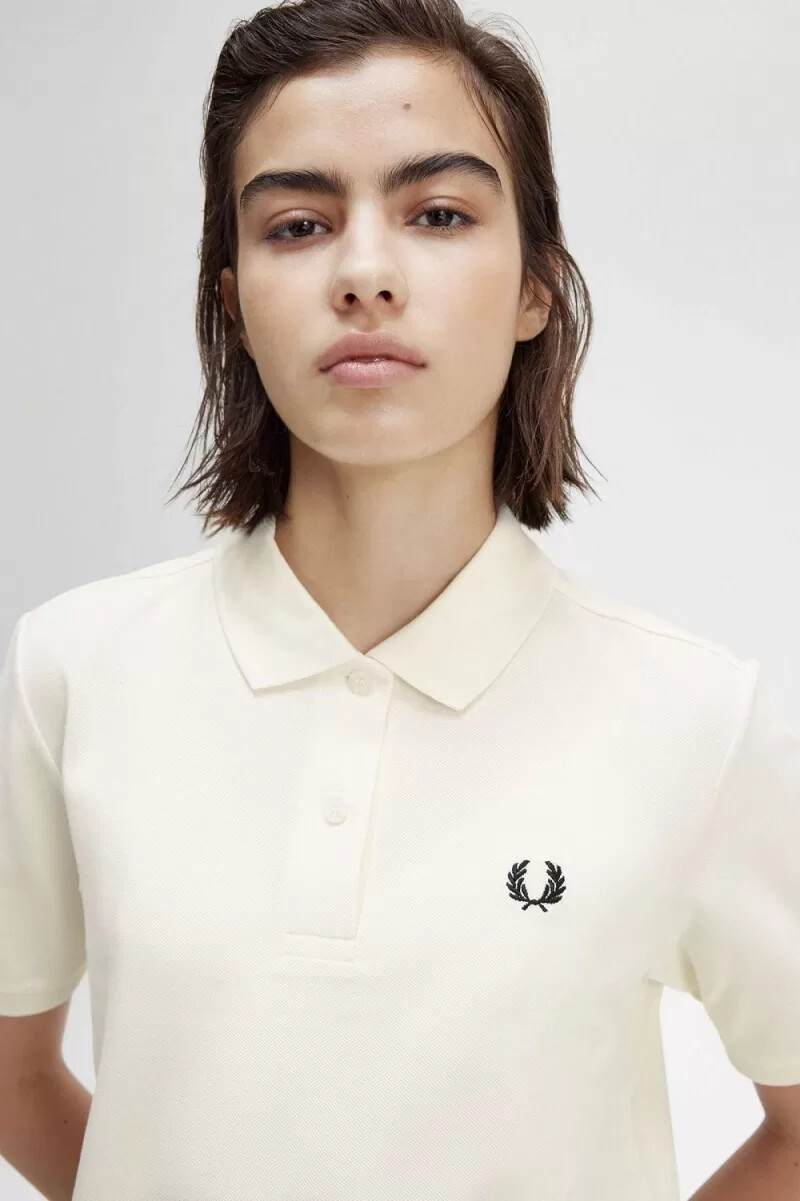 fred perry g6000 womens shirt beige black