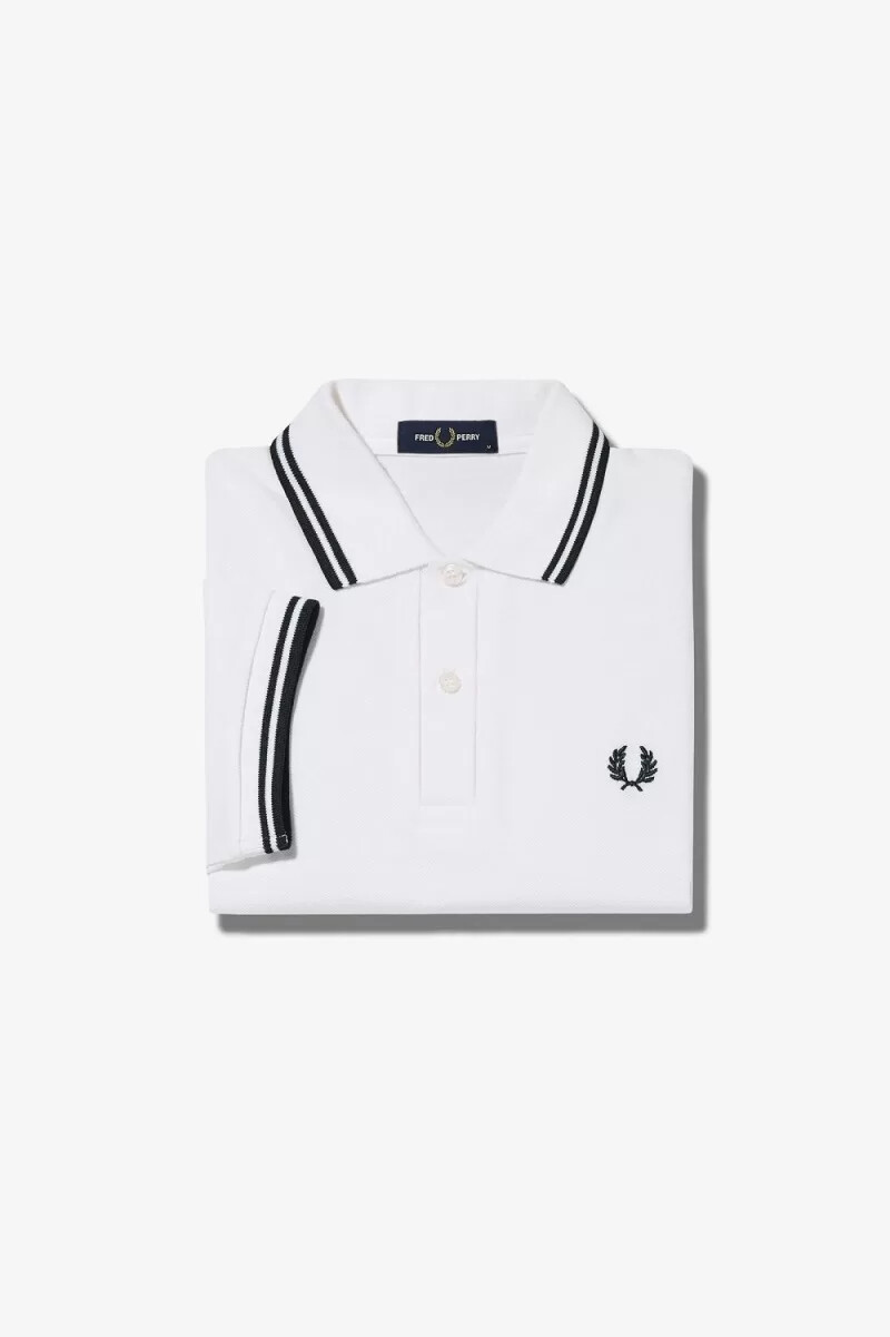 fred perry g3600 womens shirt white black