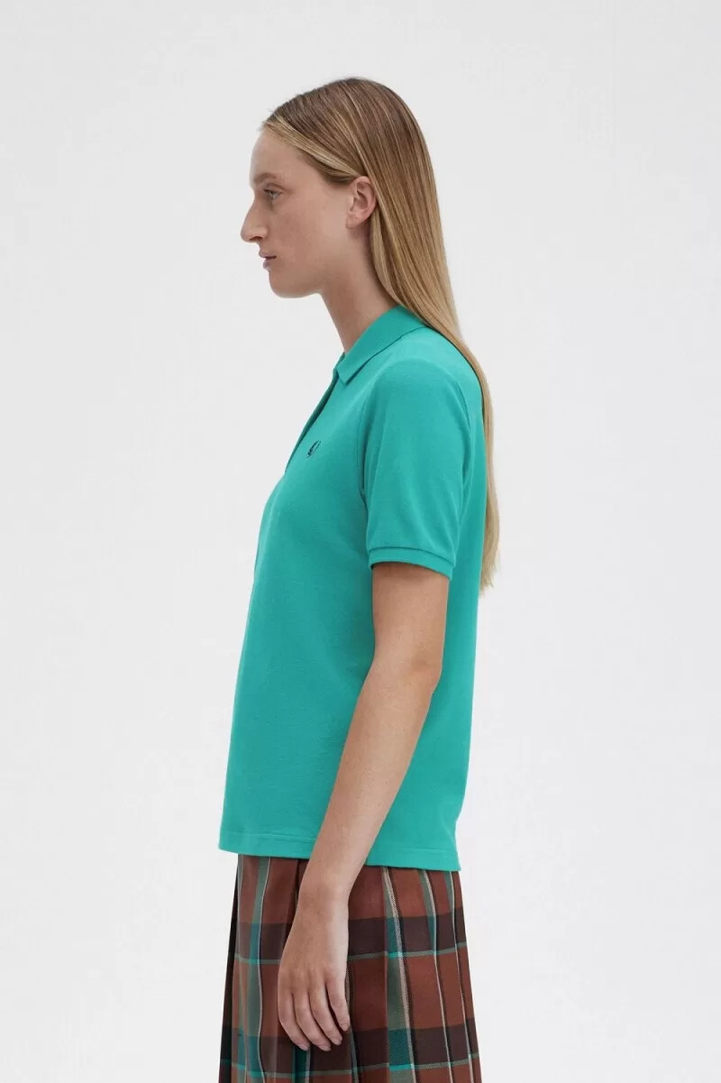 fred perry g6000 womens shirt deep mint black