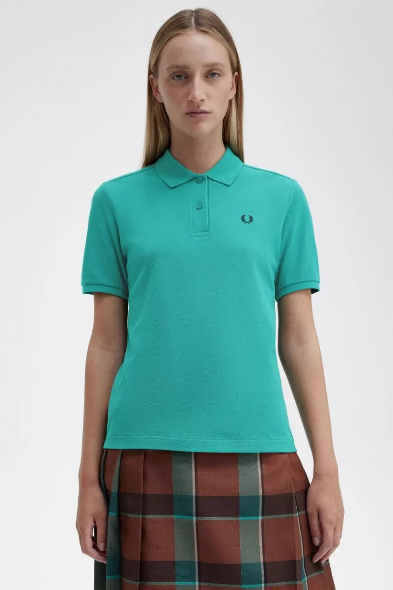fred perry g6000 womens shirt deep mint black