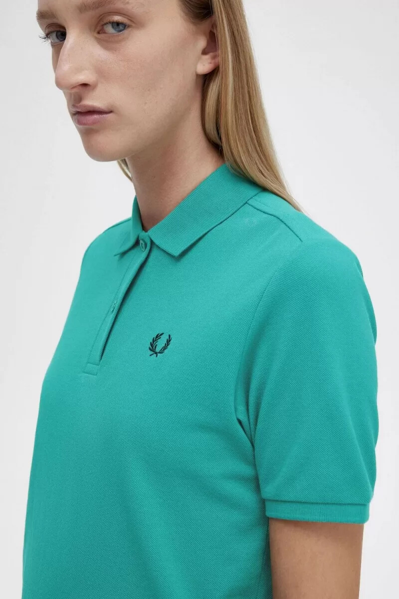 fred perry g6000 womens shirt deep mint black