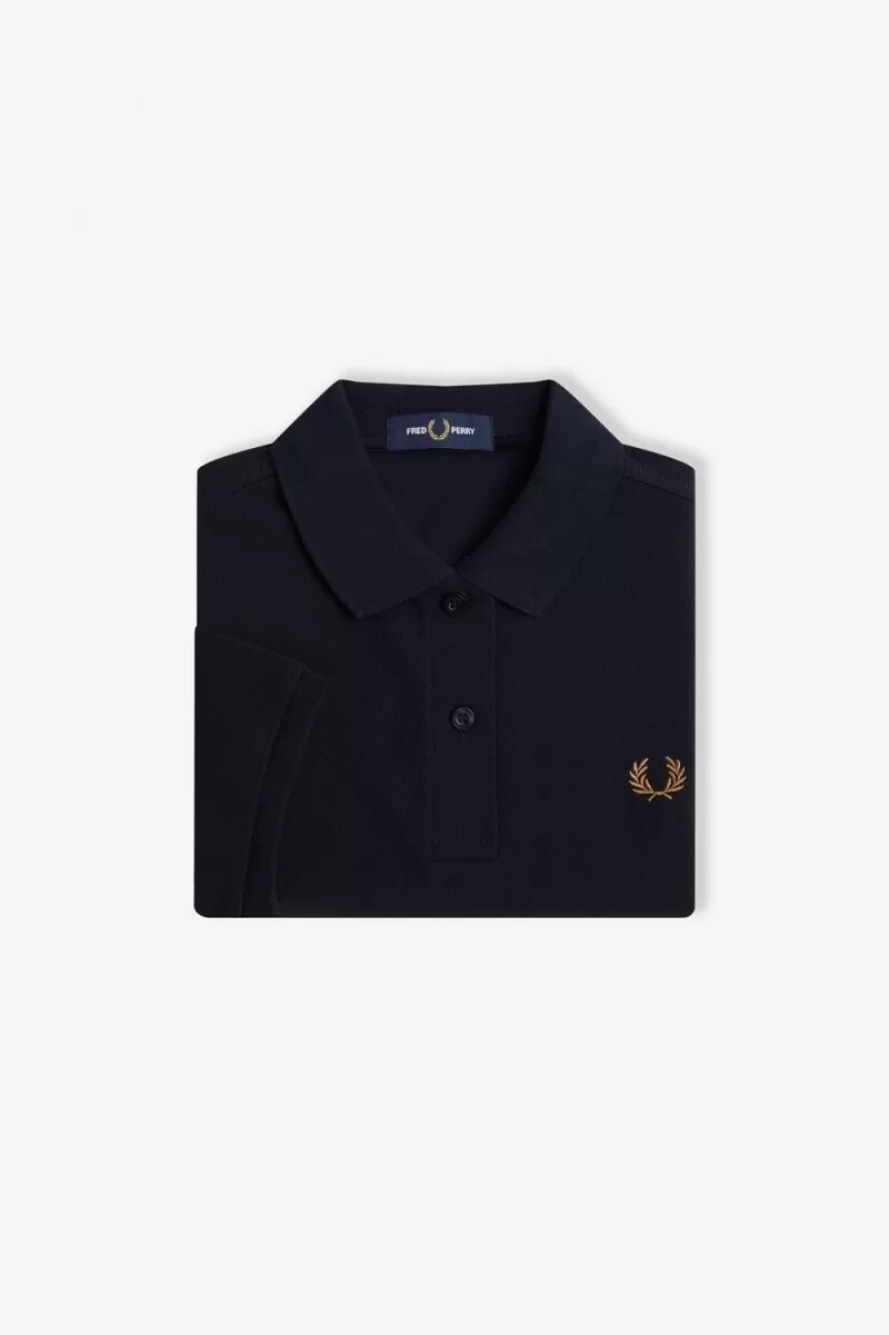 fred perry g6000 womens shirt navy brown