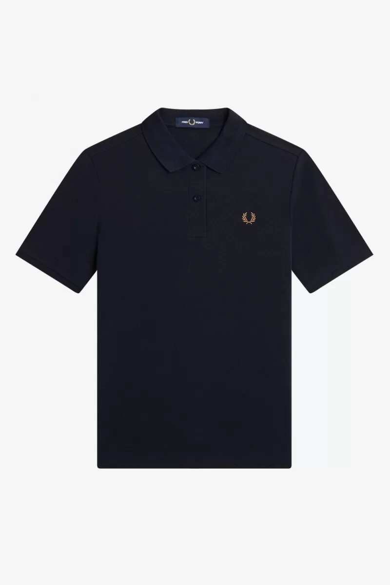 fred perry g6000 womens shirt navy brown