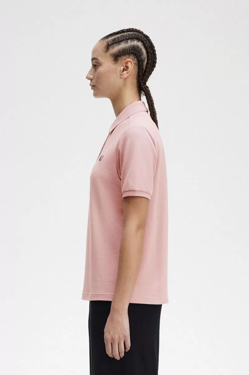 fred perry g6000 womens shirt dusty rose pink black