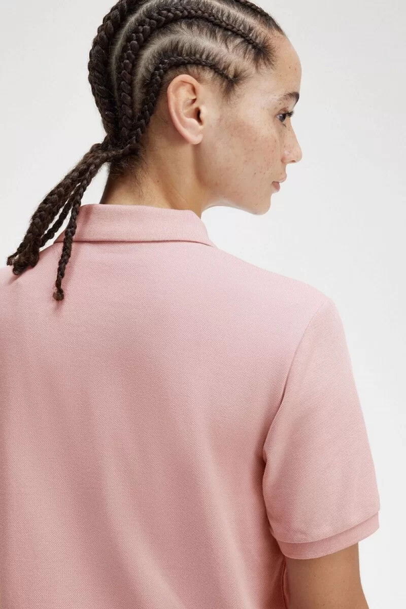 fred perry g6000 womens shirt dusty rose pink black