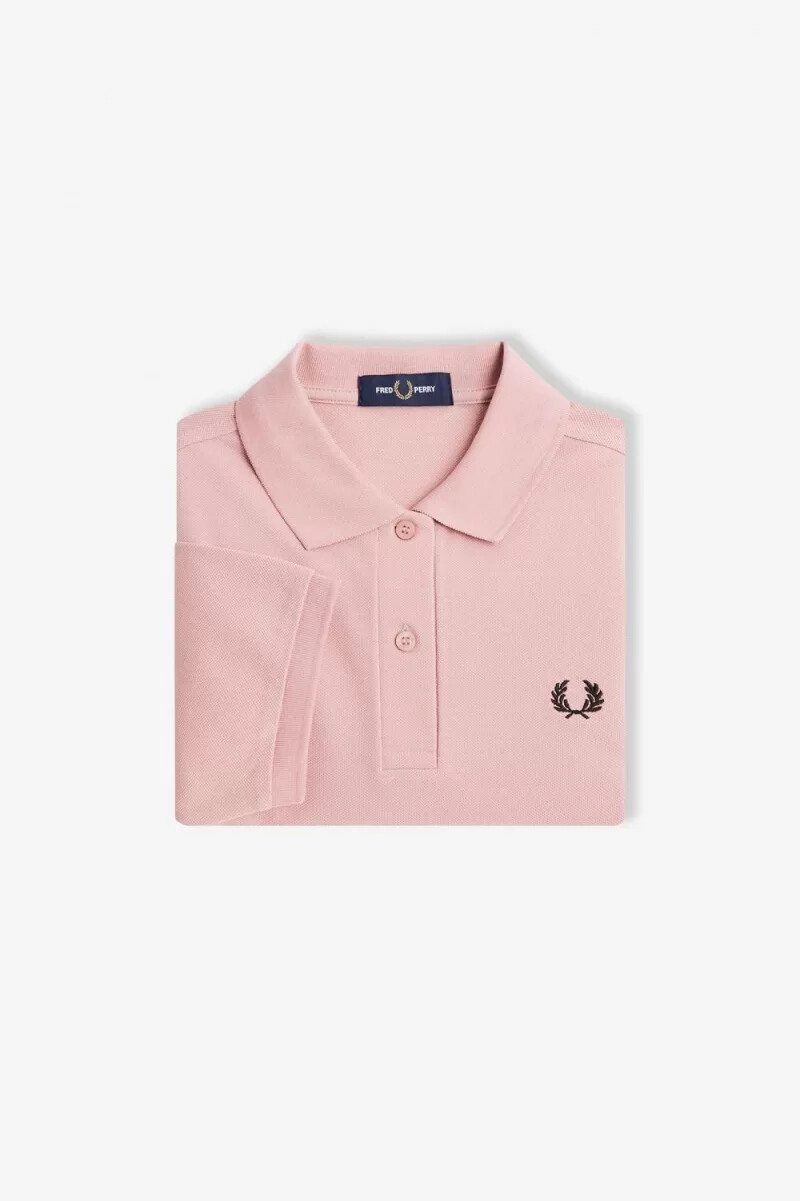 fred perry g6000 womens shirt dusty rose pink black