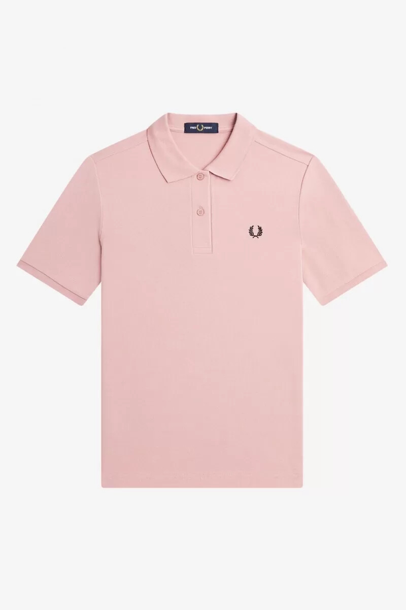 fred perry g6000 womens shirt dusty rose pink black