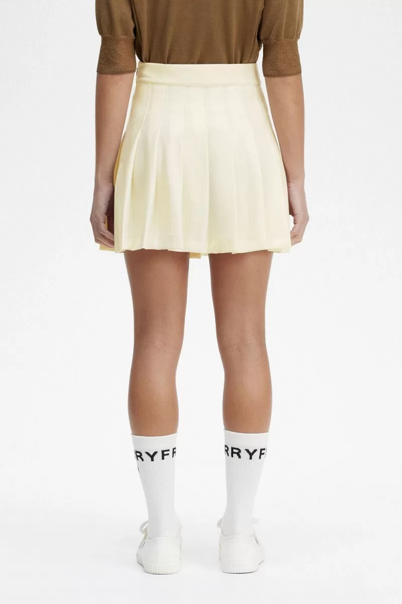 fred perry pleated tennis womens skirts beige