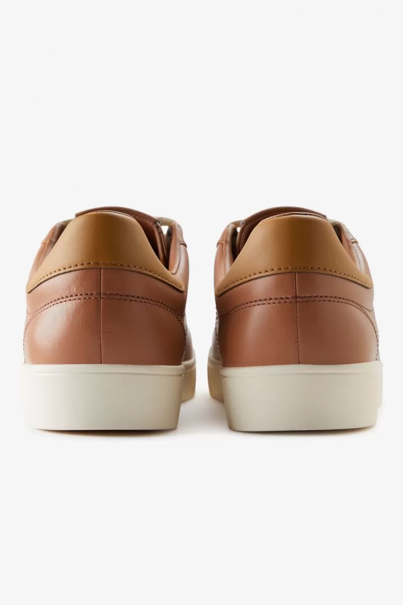 fred perry spencer womens tennis shoes dark tan dark coffee