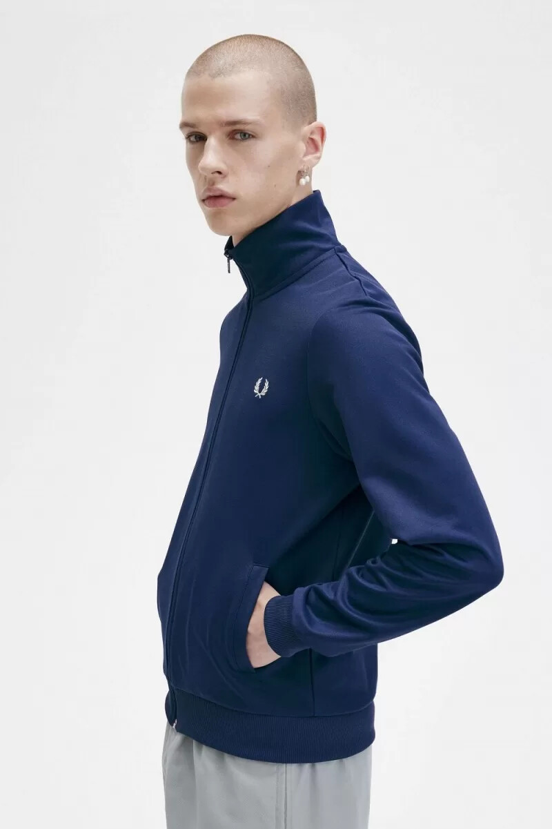 fred perry classic mens track jackets french navy