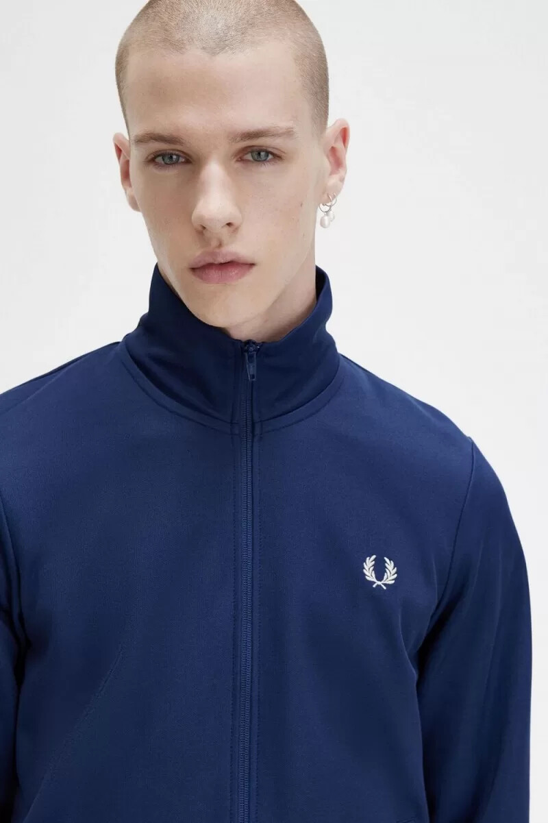 fred perry classic mens track jackets french navy