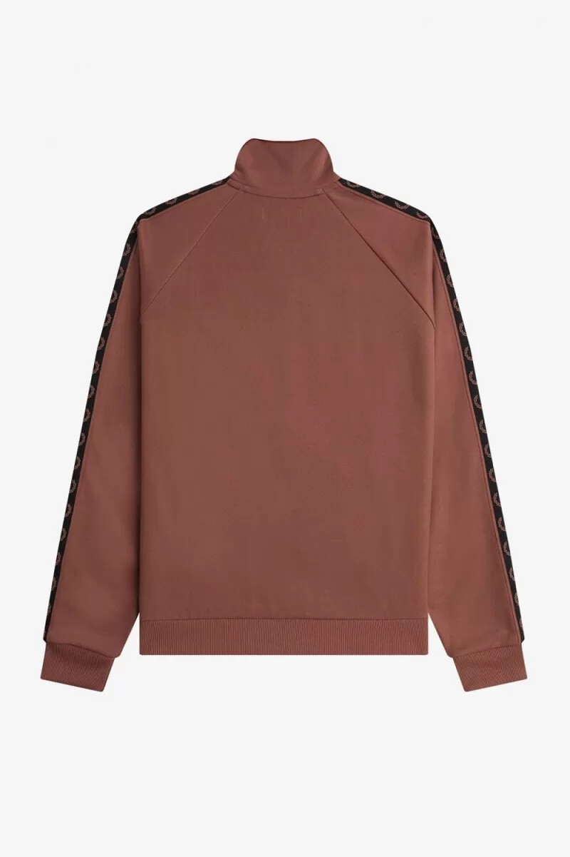 fred perry contrast tape mens track jackets whisky brown black