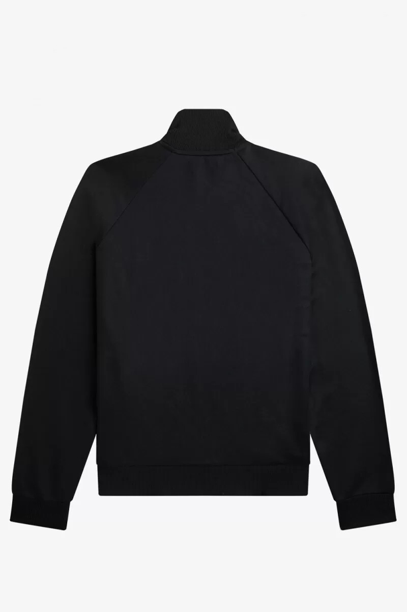 fred perry contrast panel mens track jackets black