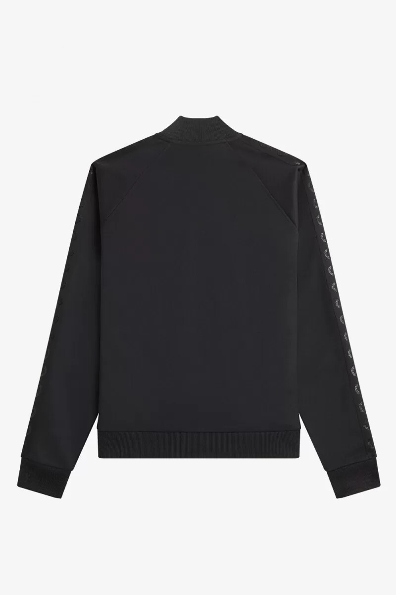 fred perry tonal tape mens track jackets black