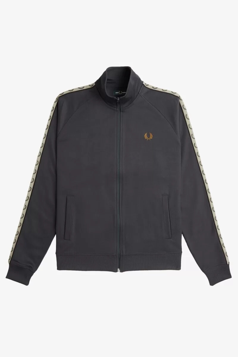 fred perry contrast tape mens track jackets anchor grey black