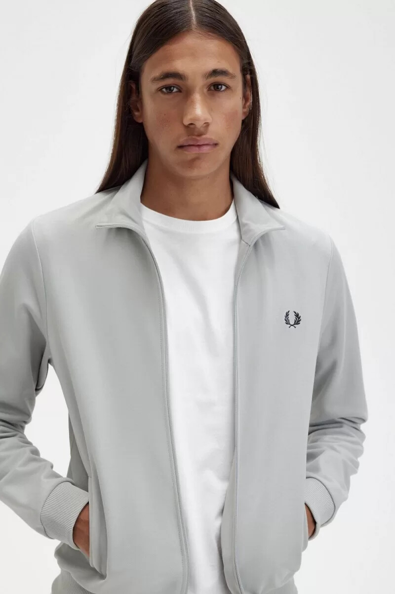 fred perry classic mens track jackets grey