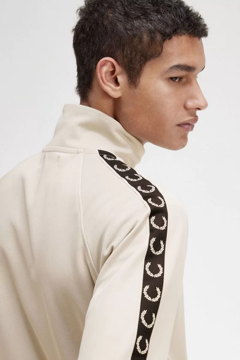 fred perry contrast tape mens track jackets light mint black