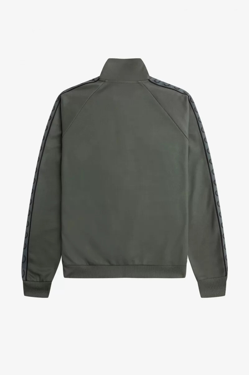 fred perry contrast tape mens track jackets field green black
