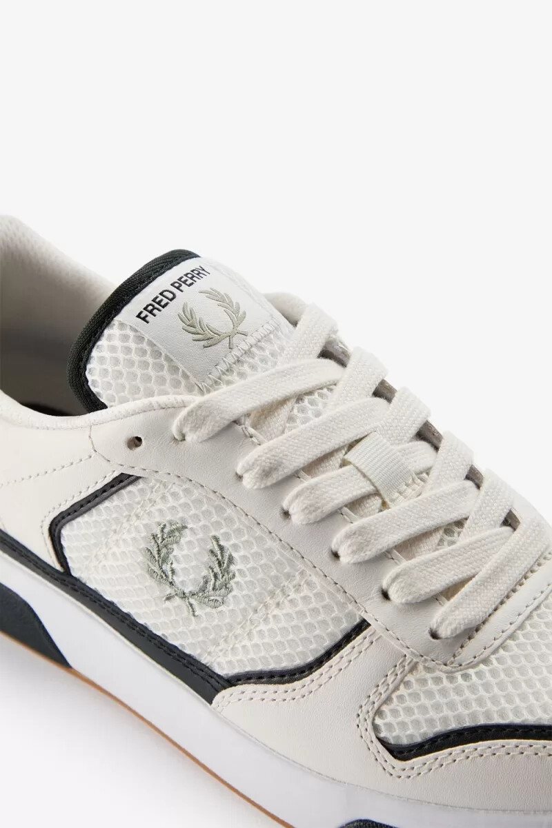 fred perry b300 mens trainers snow white mint