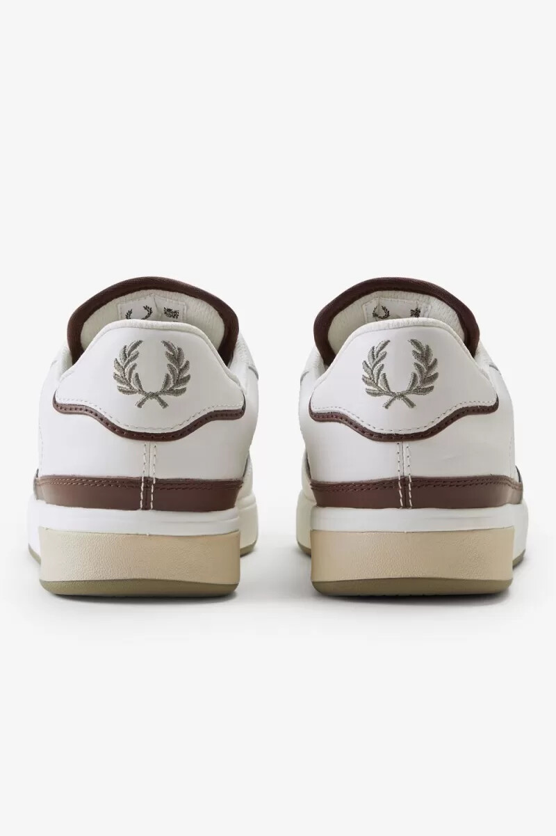 fred perry b300 mens trainers snow white warm grey