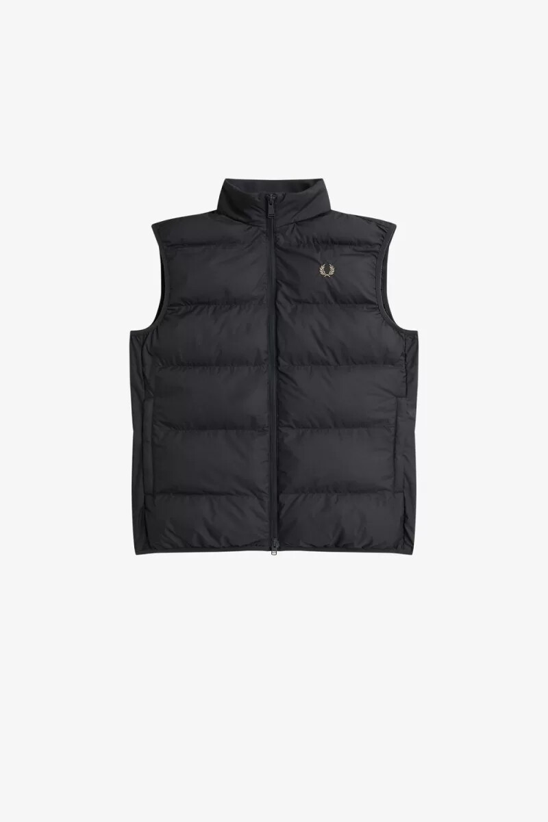fred perry insulated mens vest anchor grey