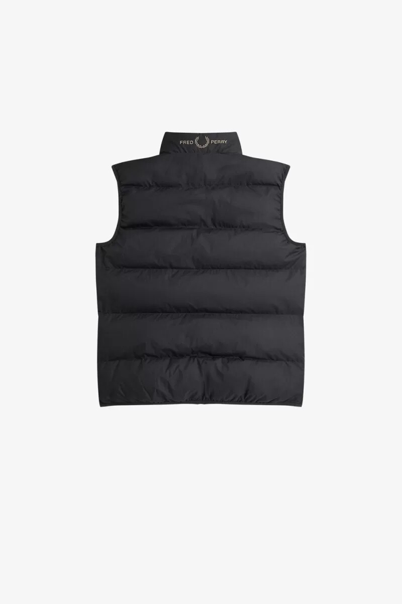 fred perry insulated mens vest anchor grey